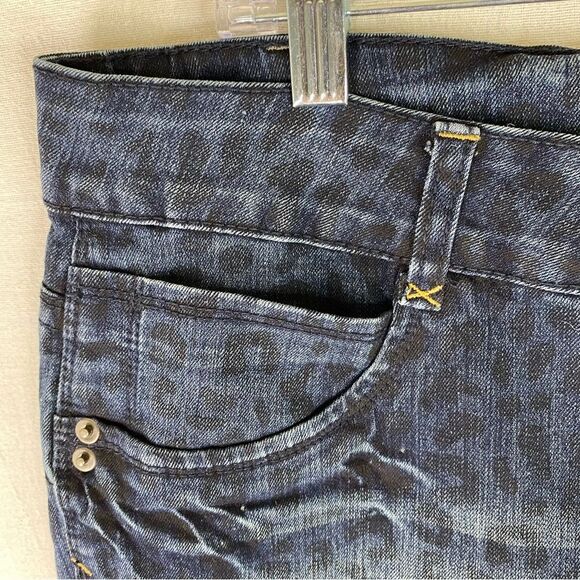 Roz & Ali Jeans Women's 16 Plus Size Leopard Print Skinny Denim Stretch Pockets - Picture 7 of 11